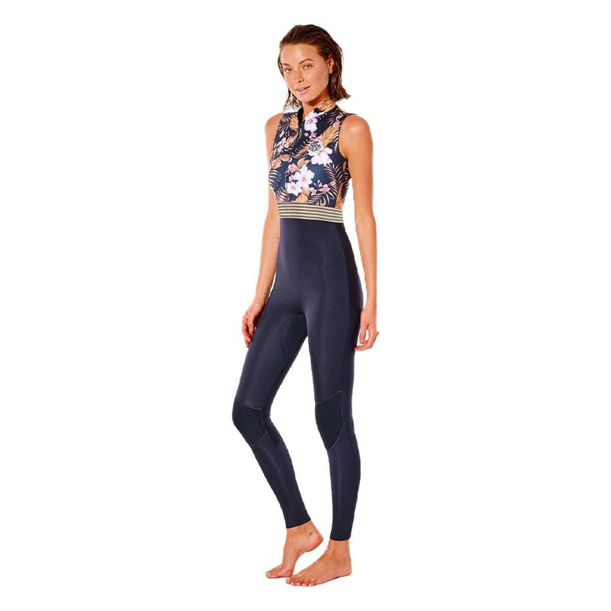 Combinaison Long Jane surf femme - zip poitrine - G-Bomb 1,5 mm
