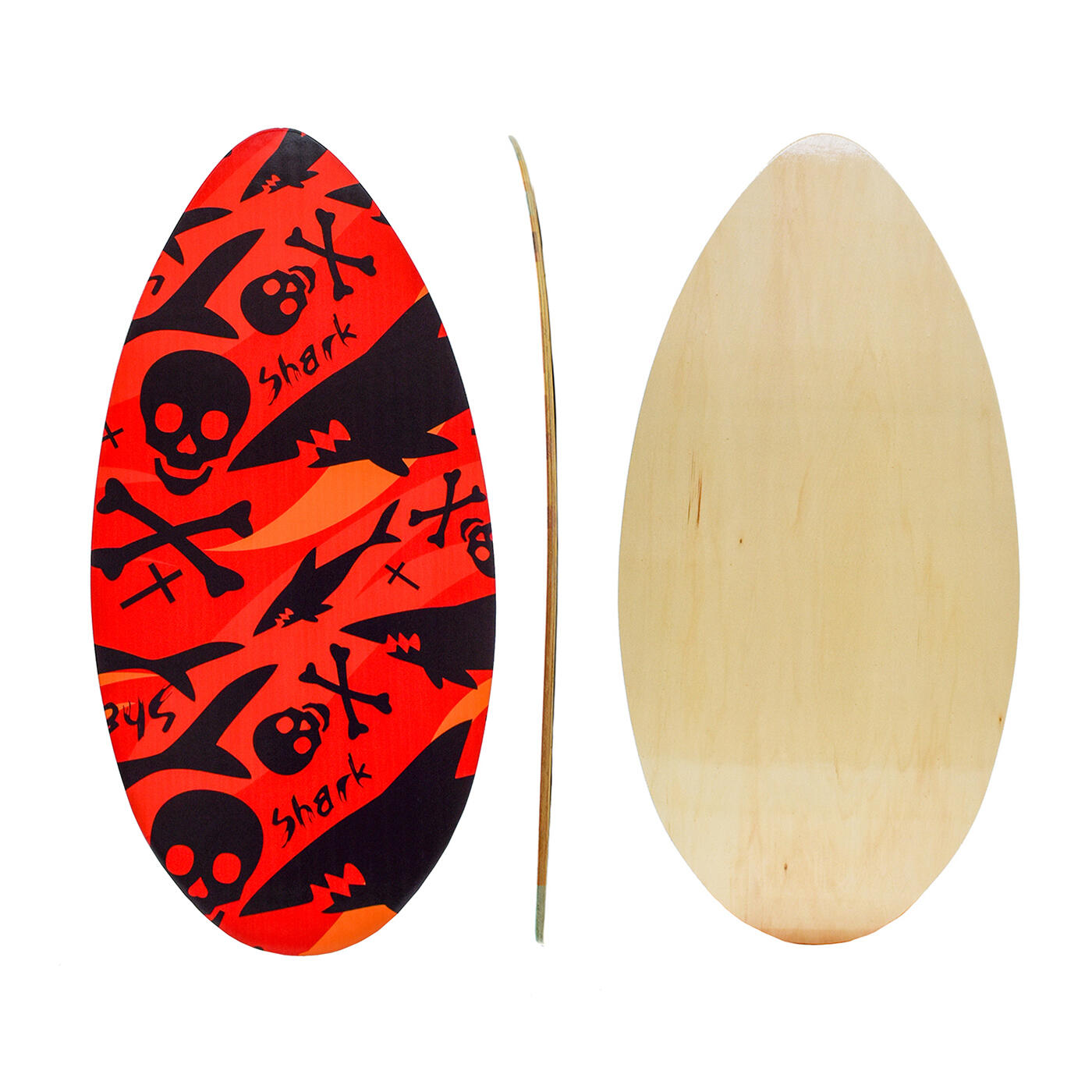 9WS Tavola skimboard in legno 41'' squalo