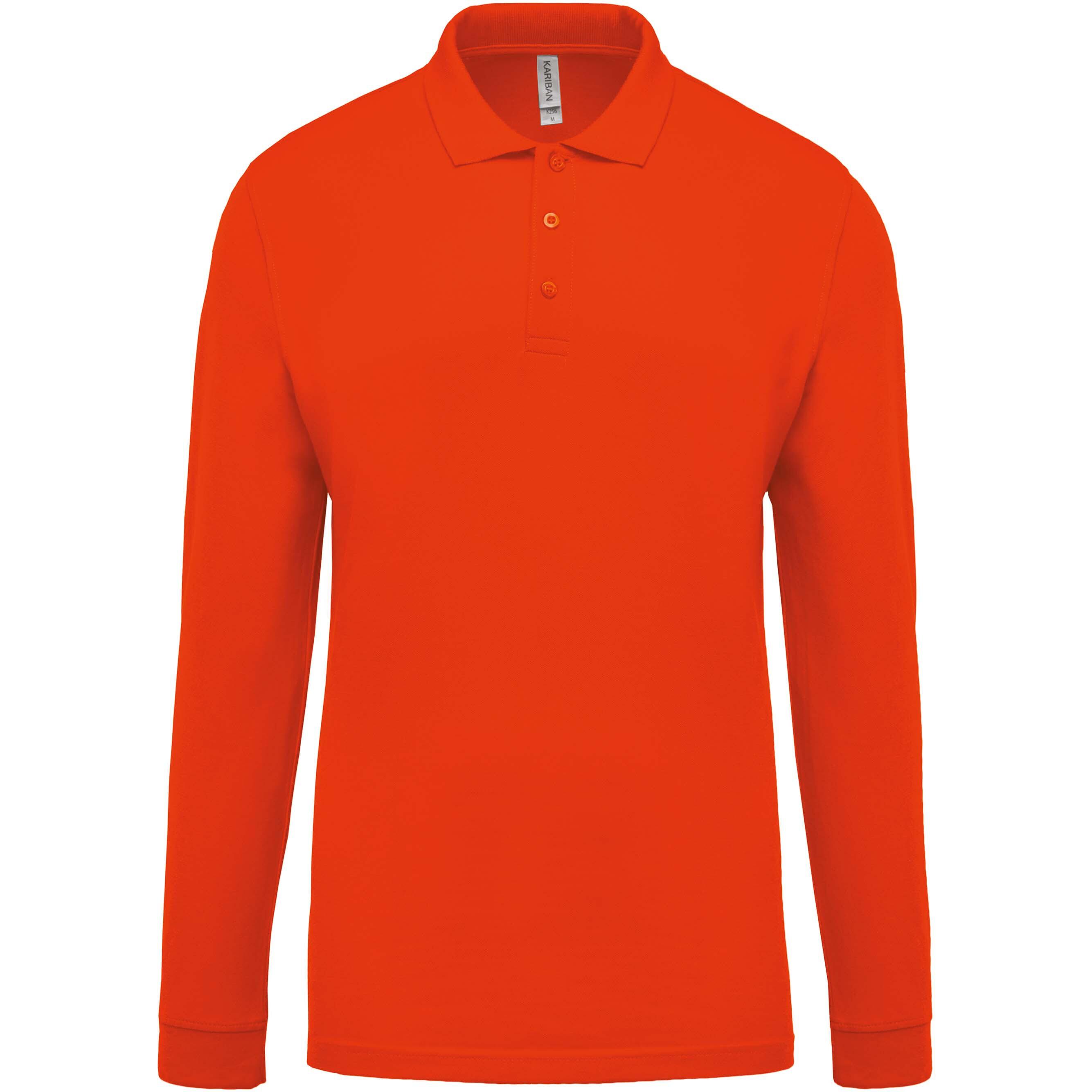 KARIBAN Polo met lange mouwen Kariban Piqué