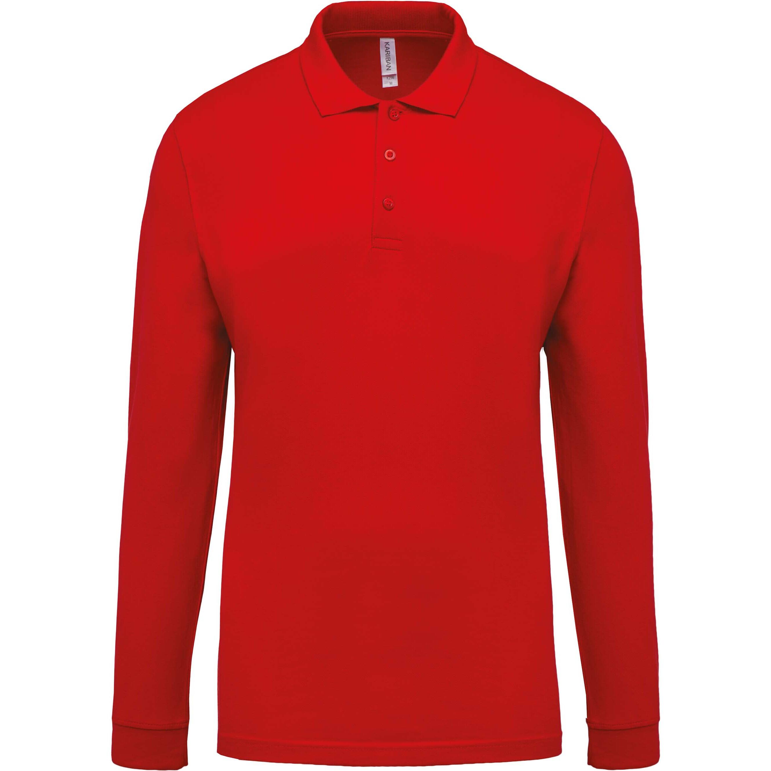 KARIBAN Long sleeve polo shirt Kariban Piqué