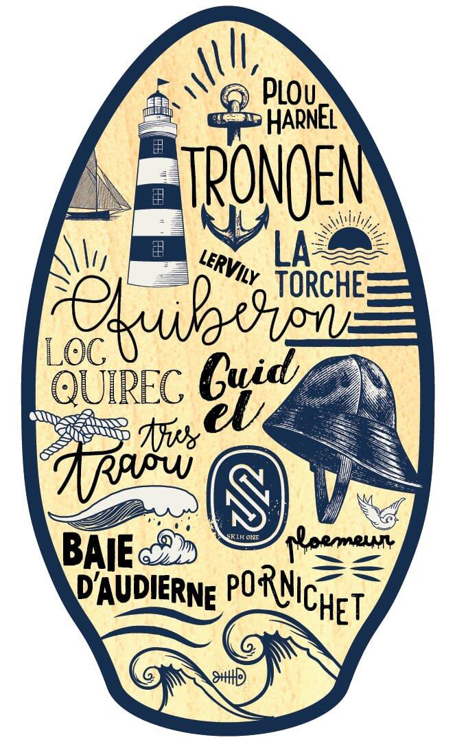 SKIM ONE Serie Destino Bretagne 41 Tabla de Skimboard