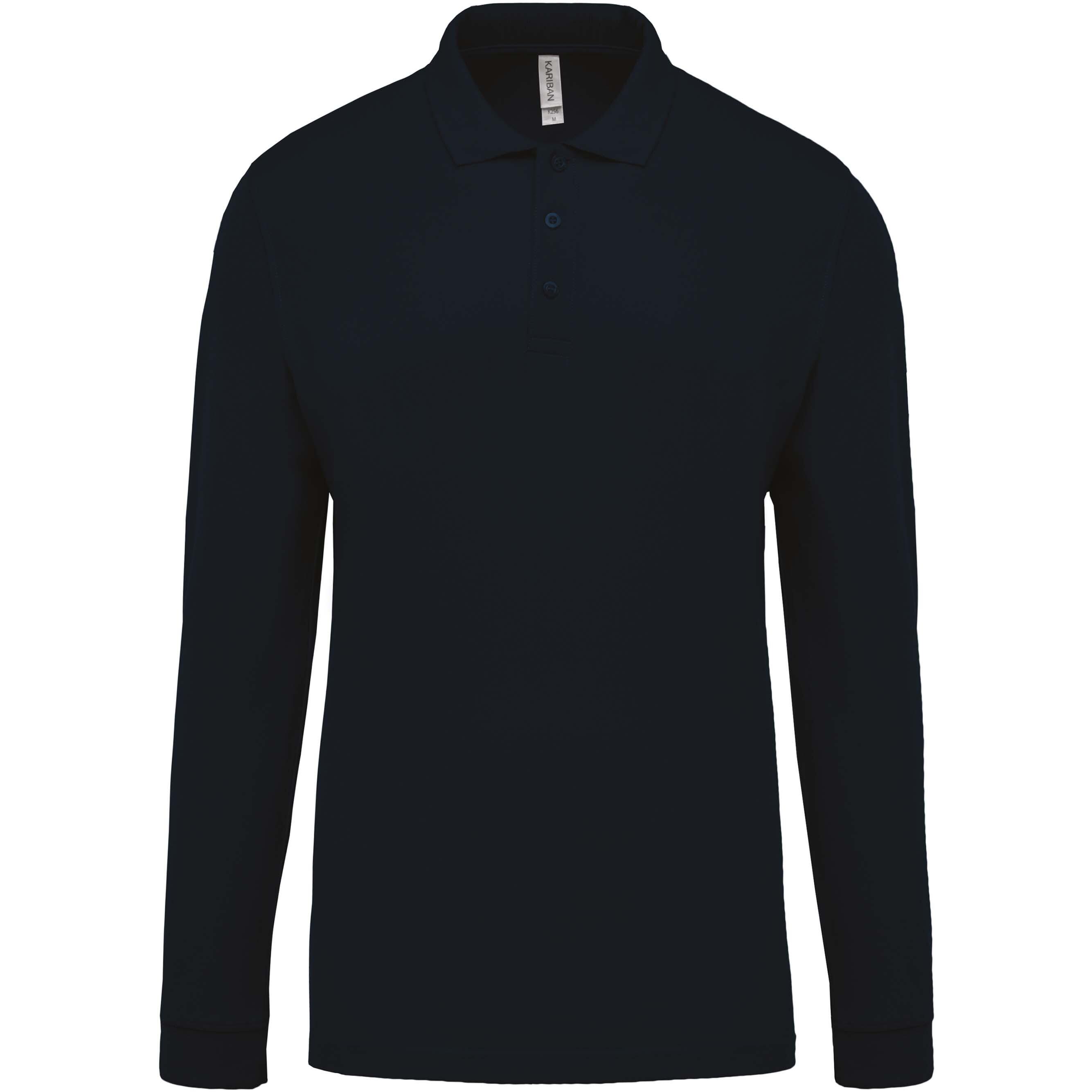 KARIBAN Long sleeve polo shirt Kariban Piqué