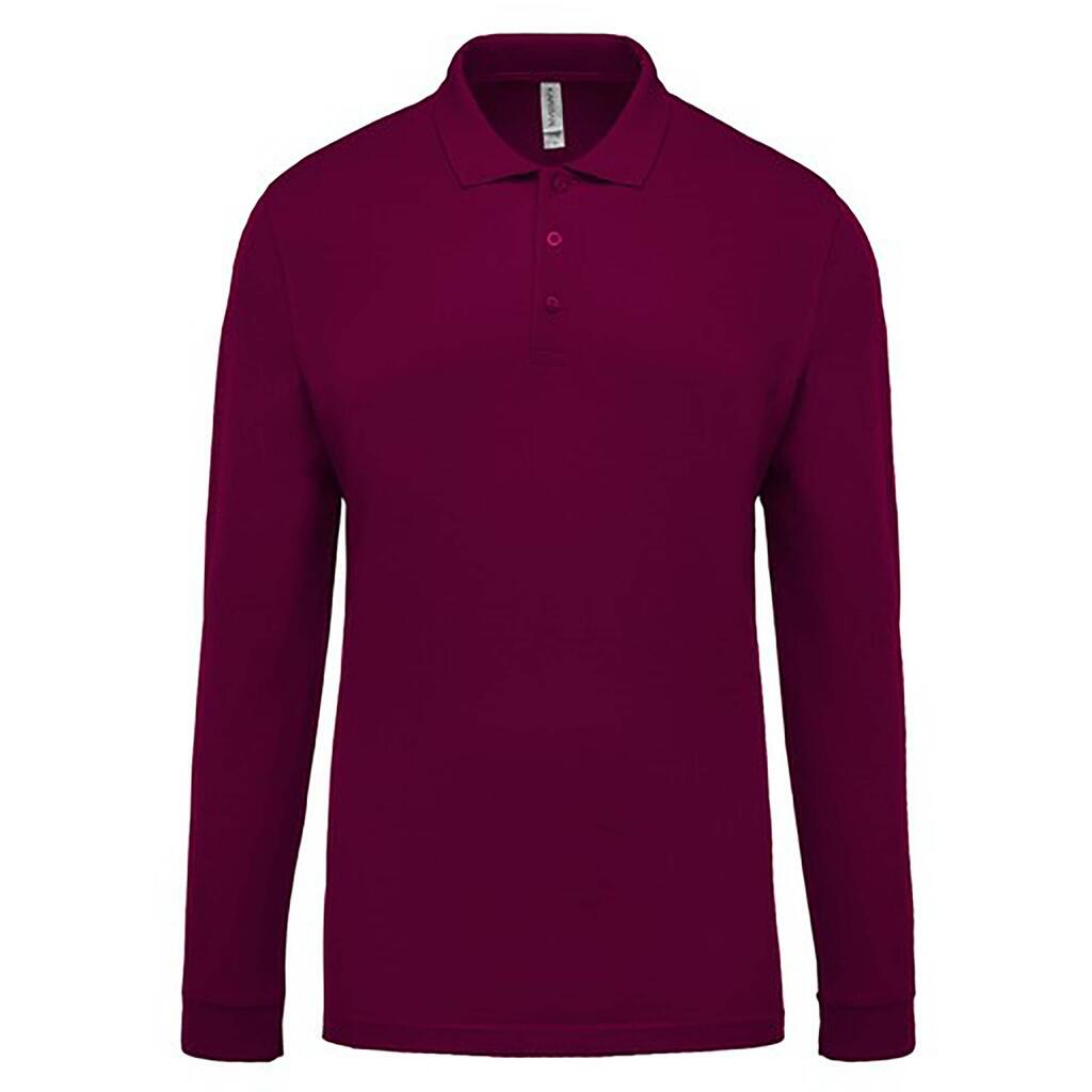 Long sleeve polo shirt Kariban Piqué