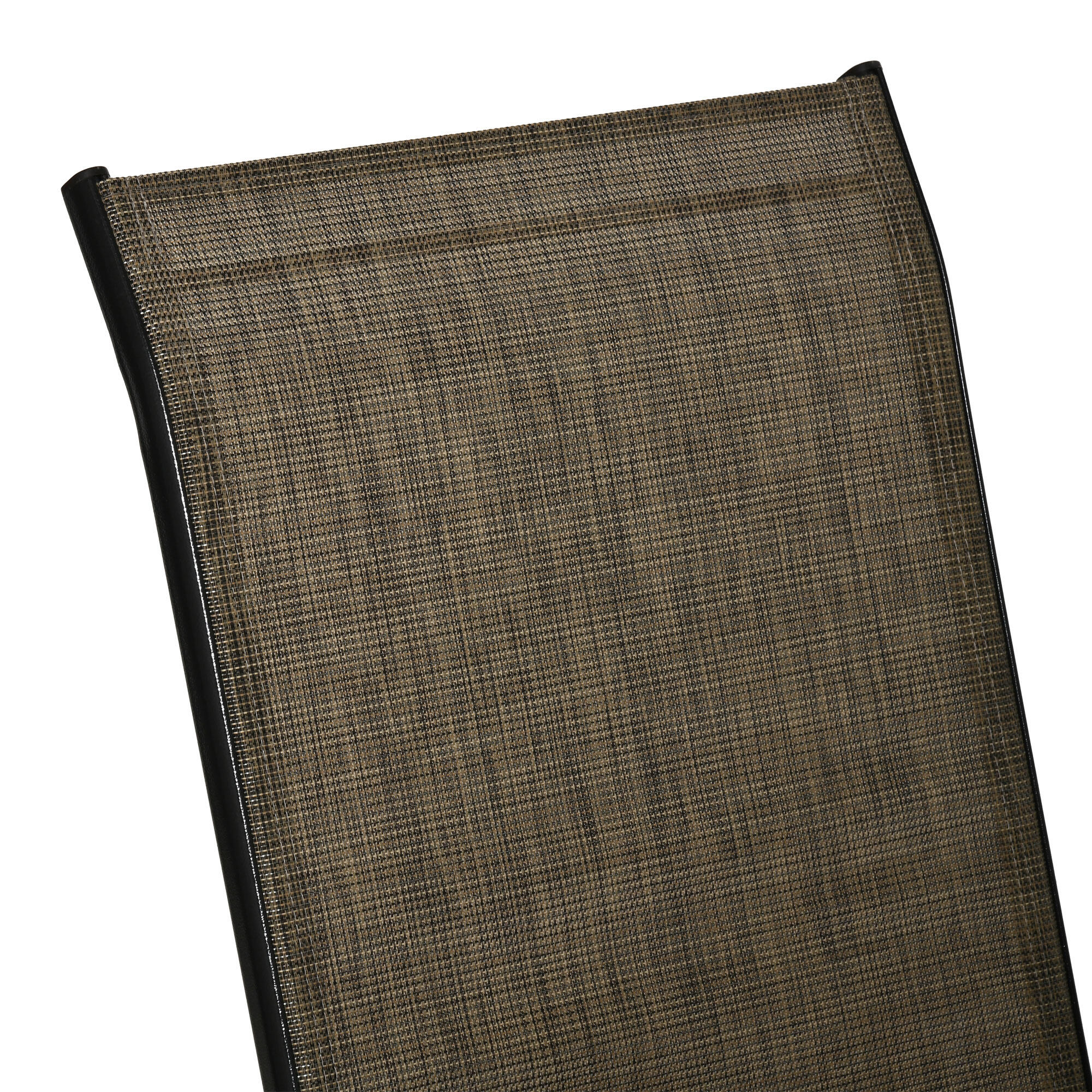 Outsunny Set 4 Pz Sedie da Esterno Impilabili con Braccioli in Metallo Marrone 7/7