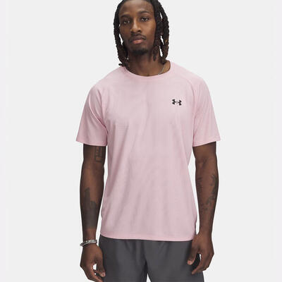Camiseta Texturizada Ua Tech™ Para Hombre Rosa Primario