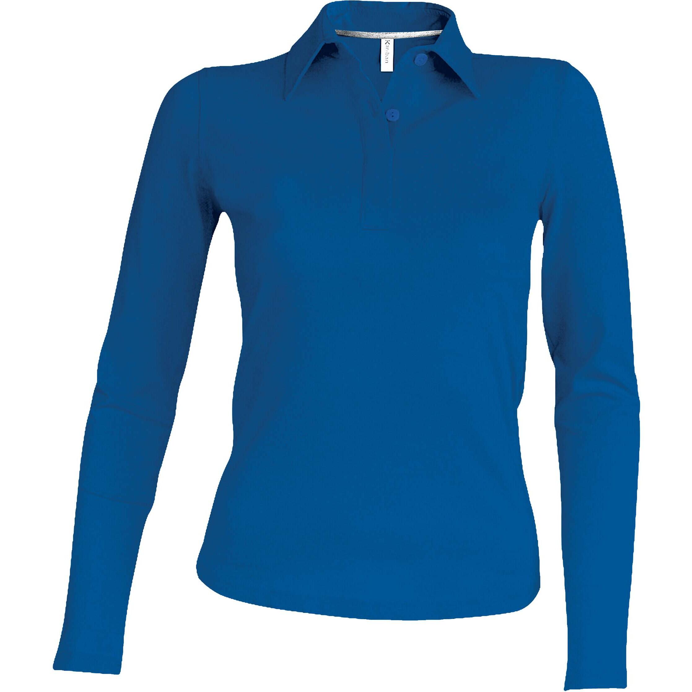 Kariban - Polo Femme Manches Longues Kariban - Polo Manches Longues - Bleu - 52 2xl - Decathlon
