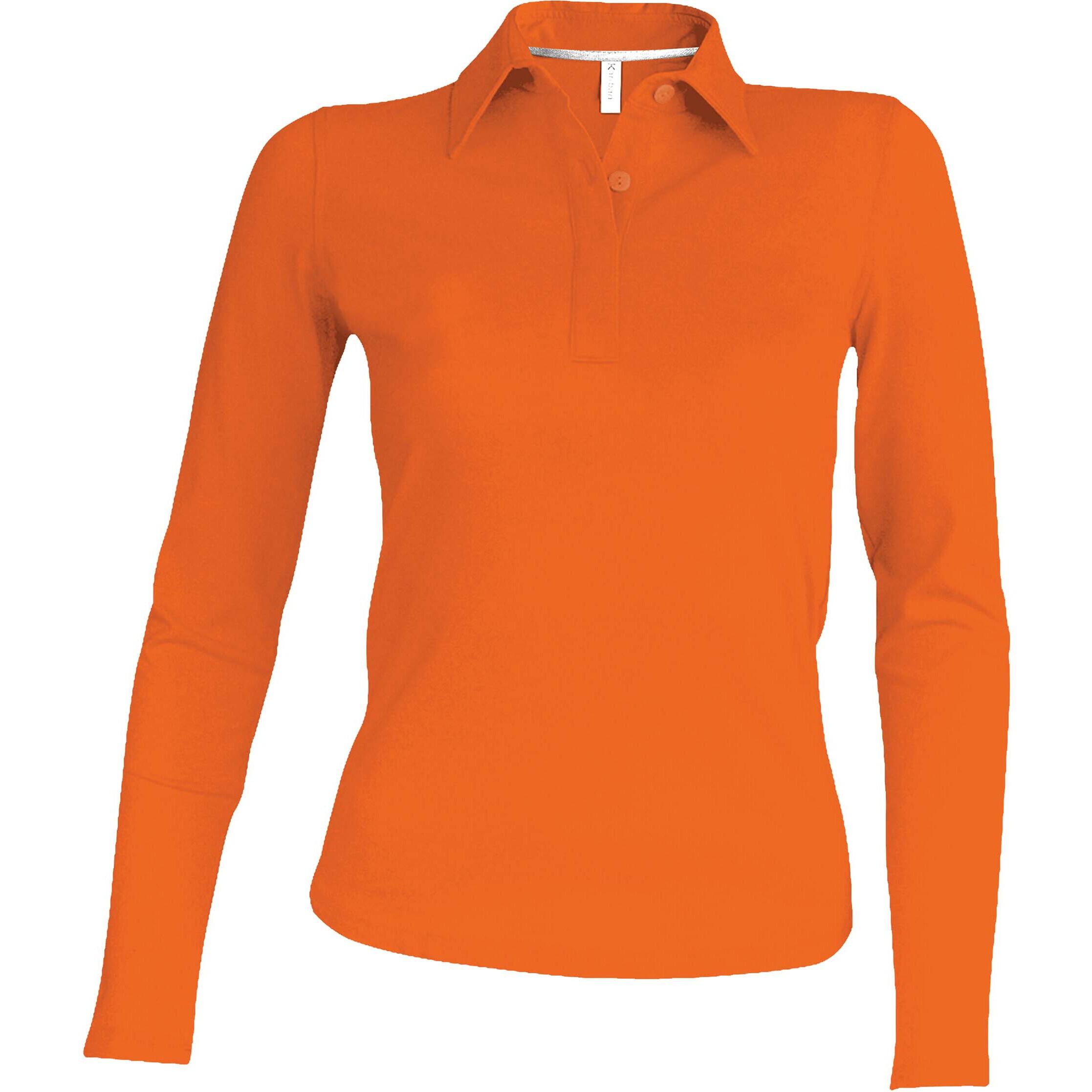 KARIBAN Polo dames met lange mouwen Kariban