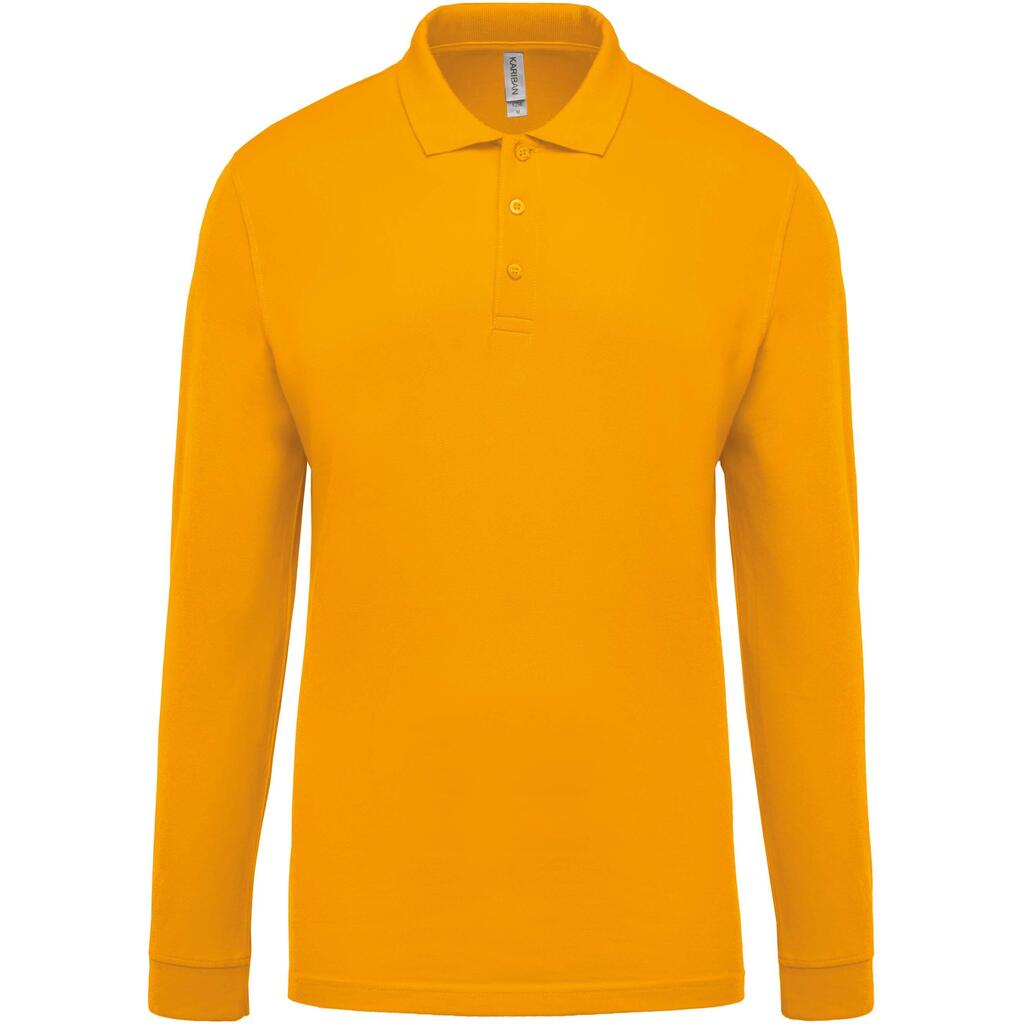 Long sleeve polo shirt Kariban Piqué