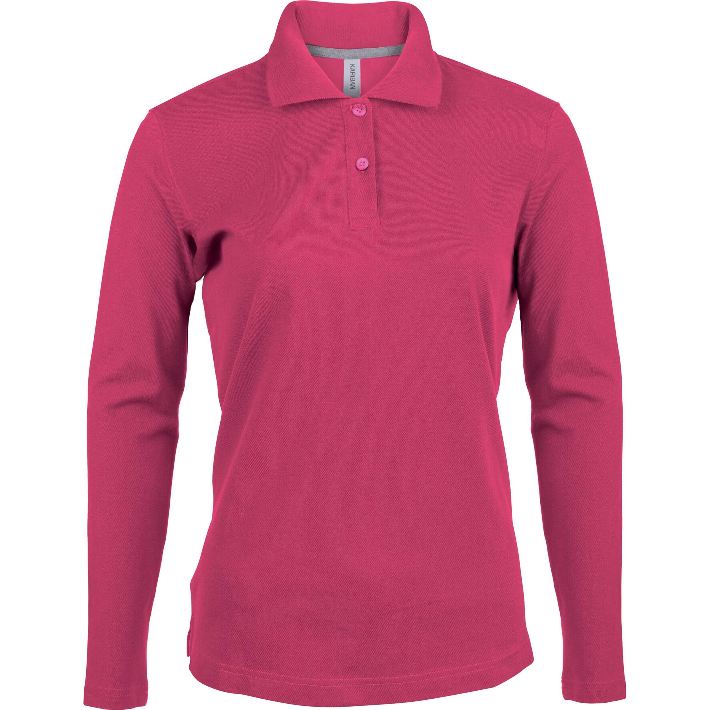 KARIBAN Polo dames met lange mouwen Kariban