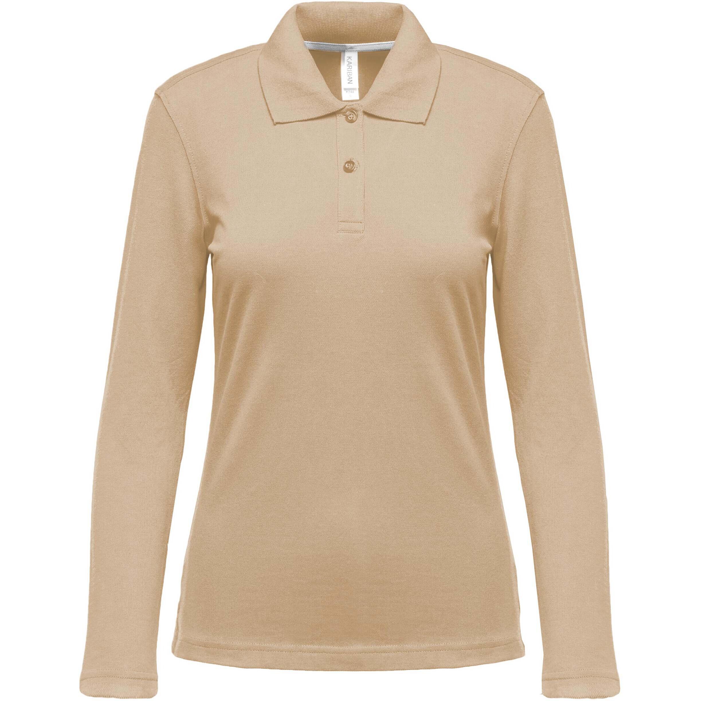 KARIBAN Polo a maniche lunghe da donna Kariban
