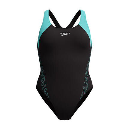 Maillot de bain Speedo Hyperboom Splice Racerback Noir / Bleu