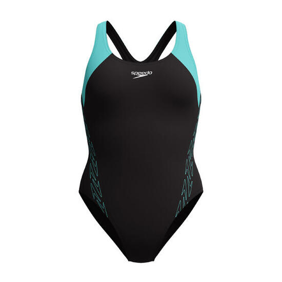 Maillot de bain Speedo Hyperboom Splice Racerback Noir / Bleu