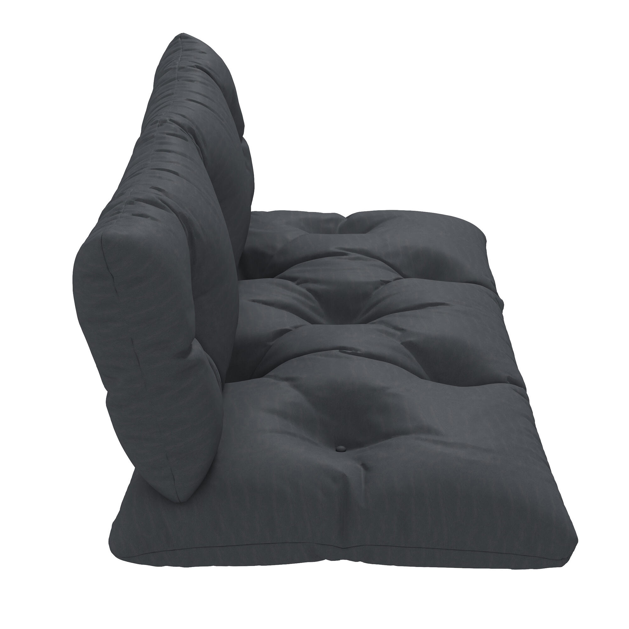 Outsunny Set 2 Cuscini da Esterno in Poliestere per Divani e Pallet Grigio 6/7