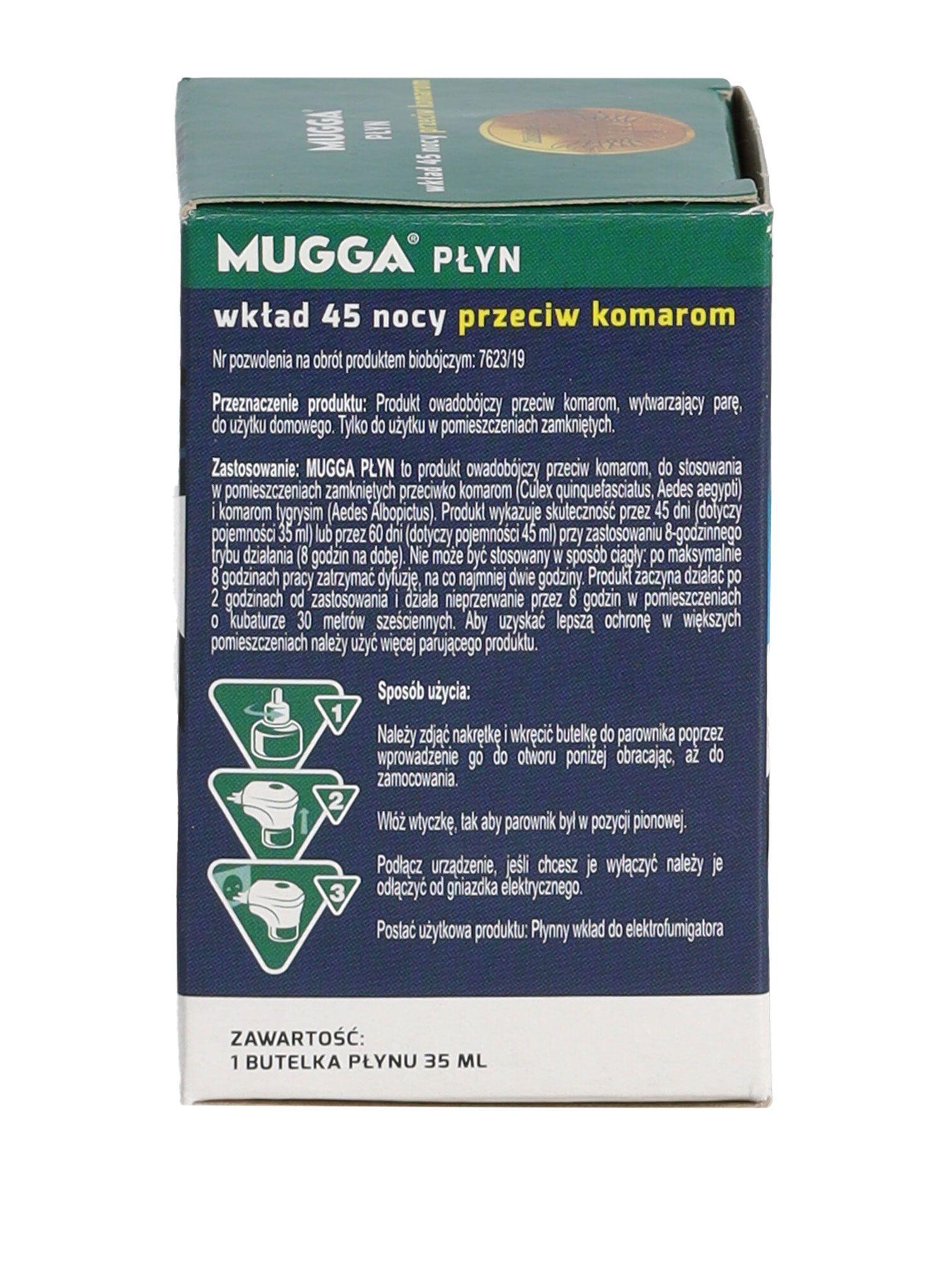 Navulling voor de Mugga muggen-elektrofumigator 45 nachten 3/7