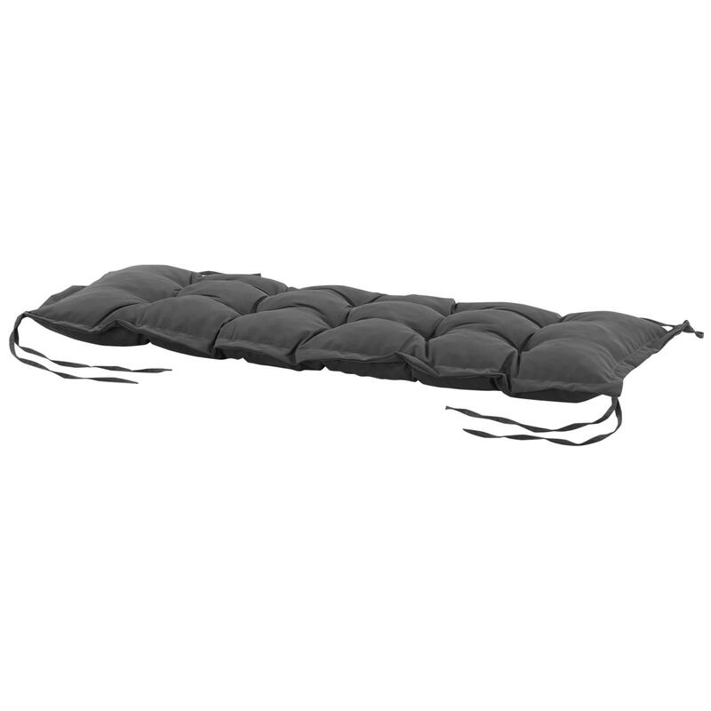 Outsunny pernă pentru Bancă de Exterior cu Legături 100X40cm Gri Închis