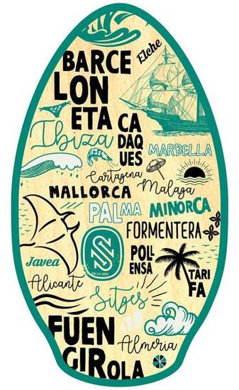 Destination Series Mediterranee Spanien 41 Skimboard-Deck