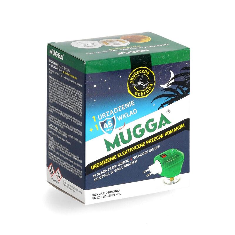 Elektrofumigator na komary i owady MUGGA Elektro + wkład 45 nocy