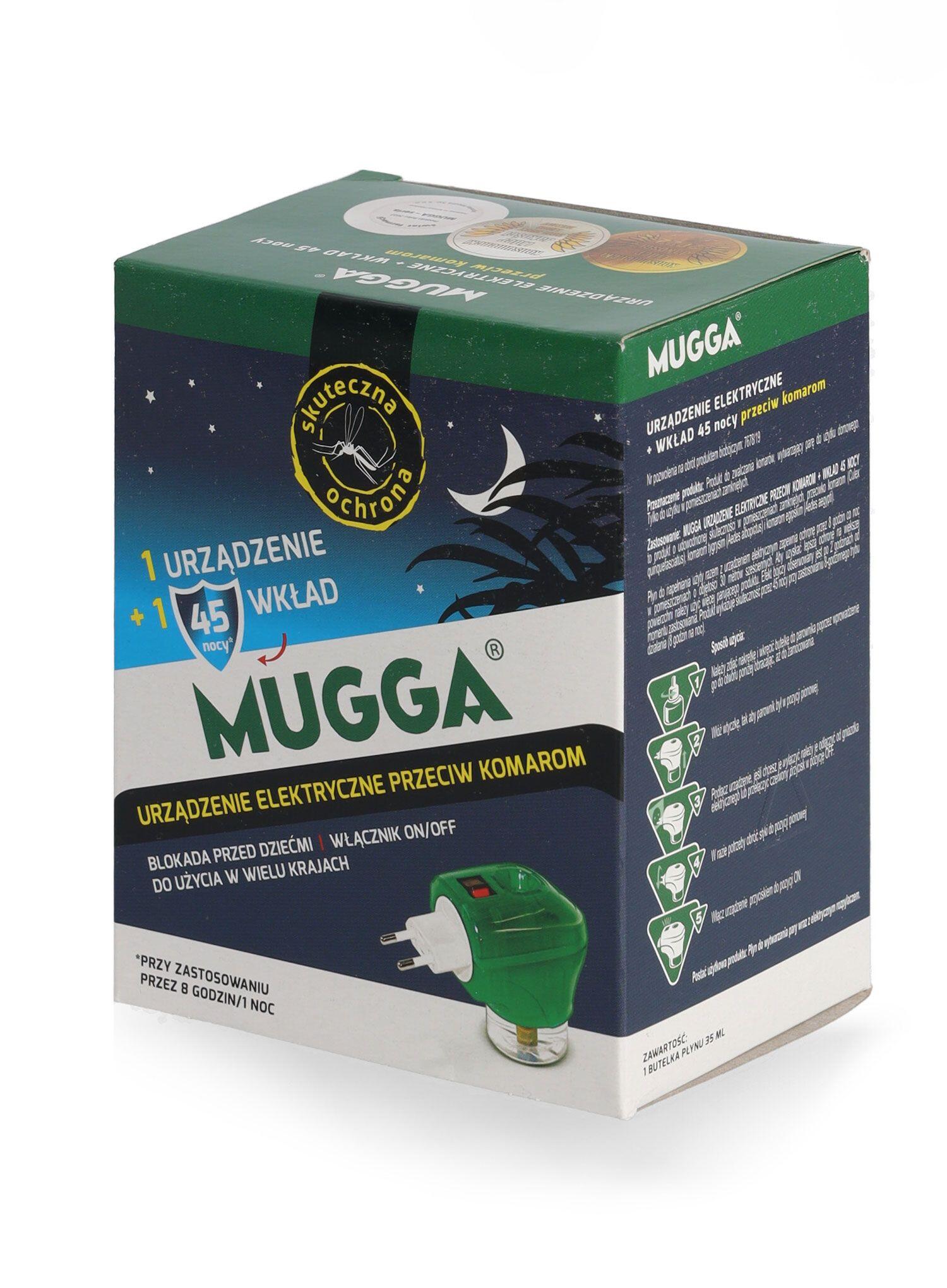 Muggen-elektrofumigator + Mugga-patroon 45 nachten 7/7