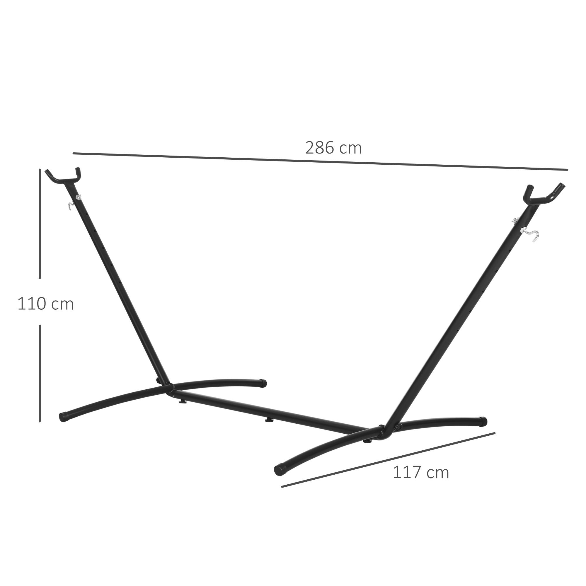 Outsunny Supporto Struttura Portante Max.120Kg per Amaca Regolabile 3/8