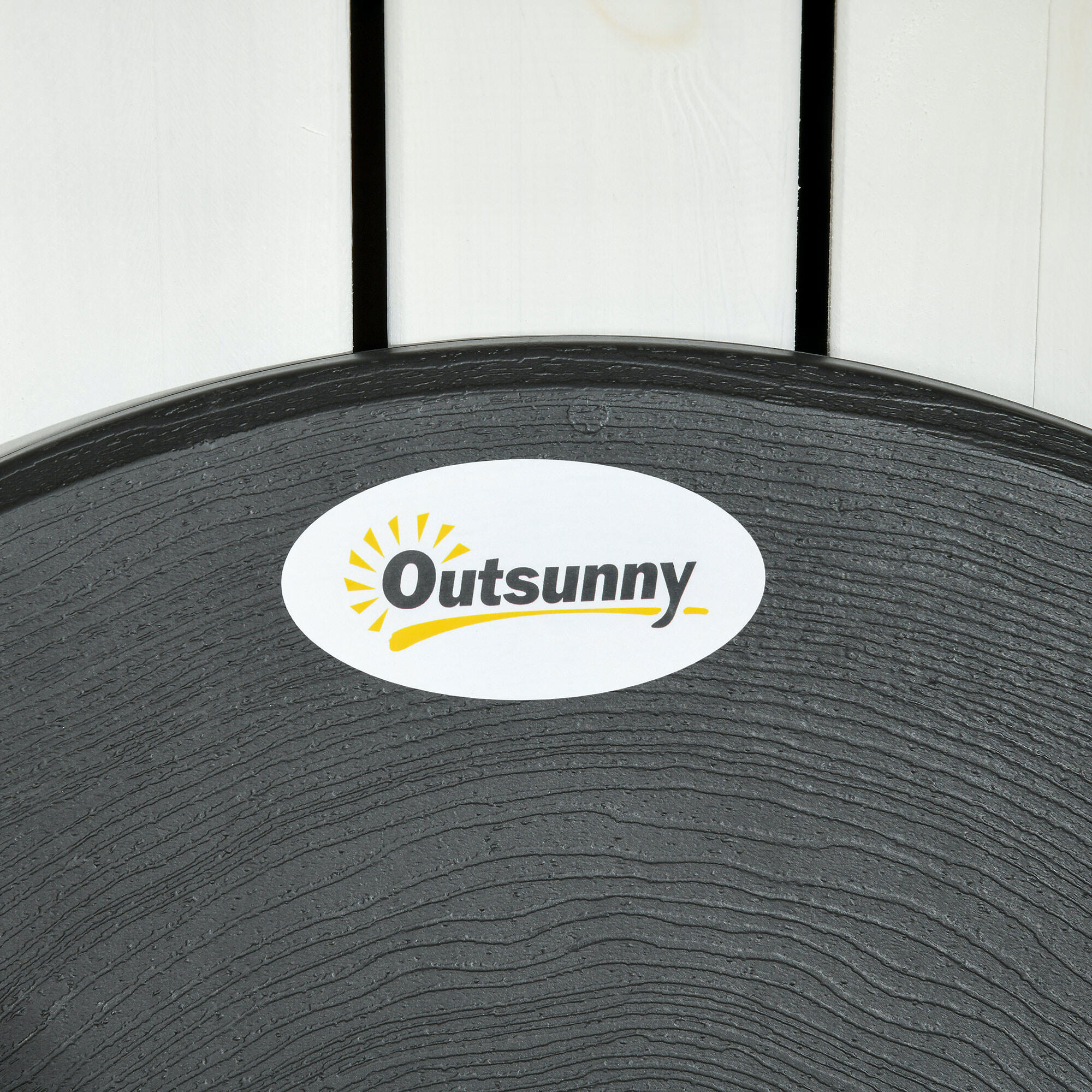 Outsunny Set da Esterno 3 Pezzi con 2 Sedie e Tavolo Pieghevoli Grigio Scuro 7/7
