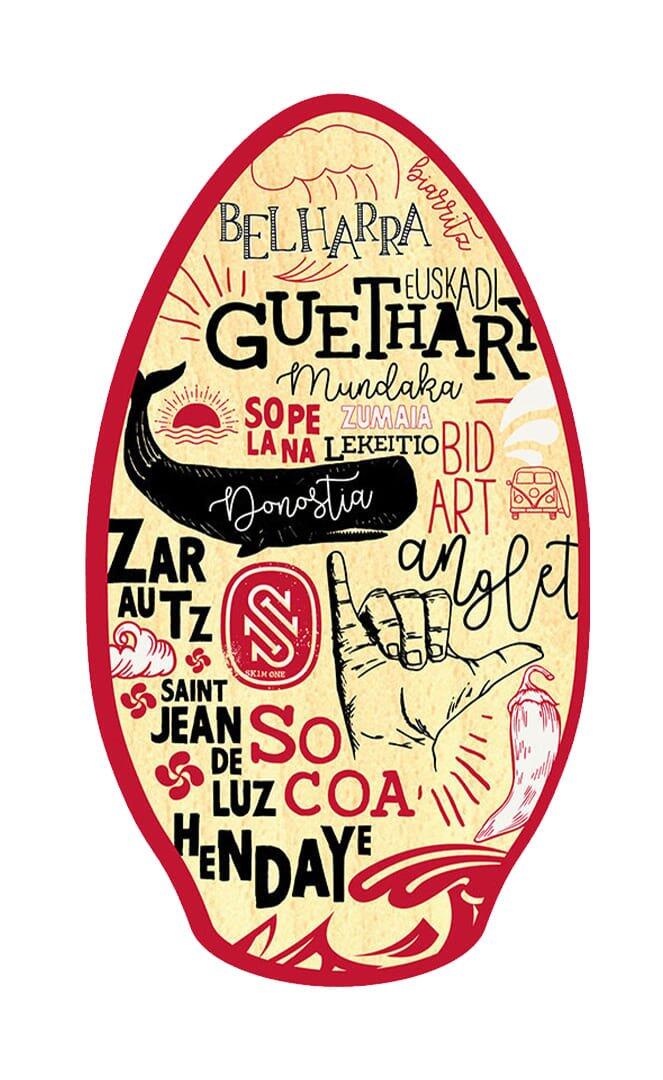 SKIM ONE Serie Destino Basque 41 Plancha de Skimboard