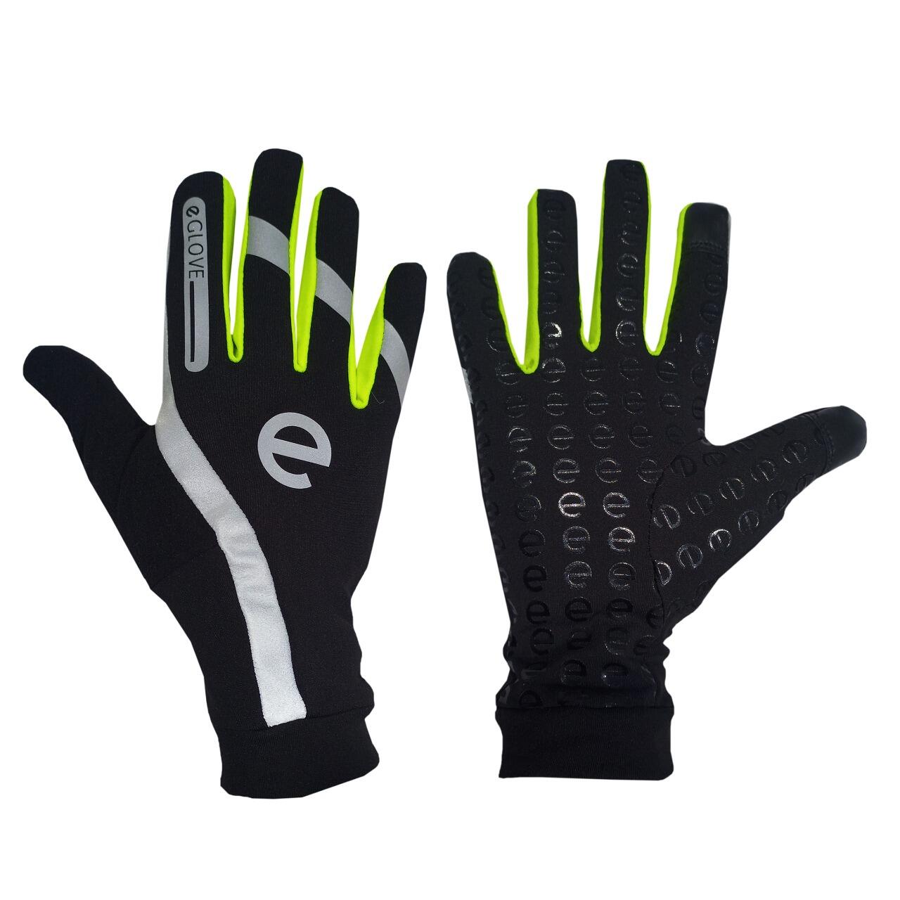 EGLOVE eGLOVE RUN Hi-Vis - Lightweight Hi-Vis Touchscreen Running Gloves