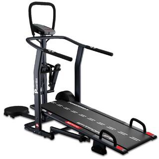 PowerMax Fitness MFT-410 Non-electric Manual Treadmill Foldable, Multifunction (Jogger, Stepper, Twister, Push up Bar), 3-Level 
