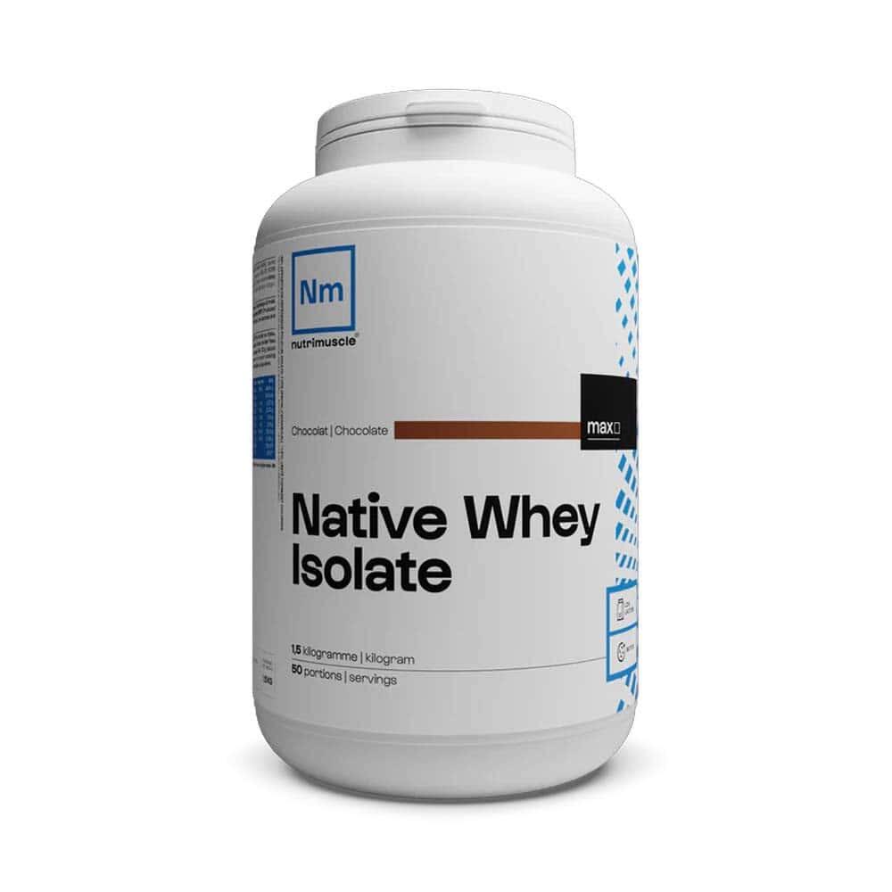 NUTRIMUSCLE Wei-isolaat - Wei Natief Isolaat Laag Lactose (1,5kg) - Chocolade
