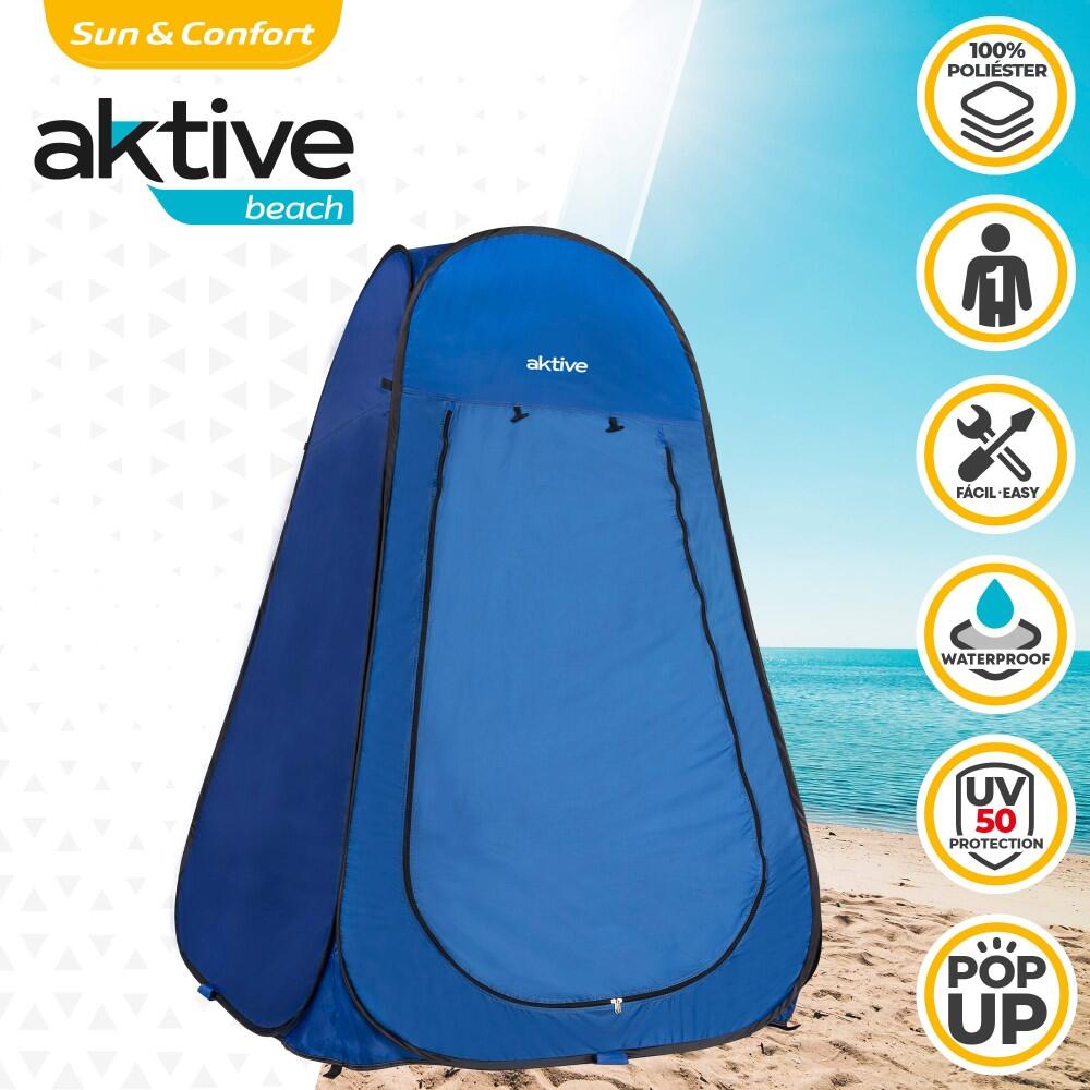 Douche de camping et tente à langer sans plancher 120x120x190 cm Aktive 2/7
