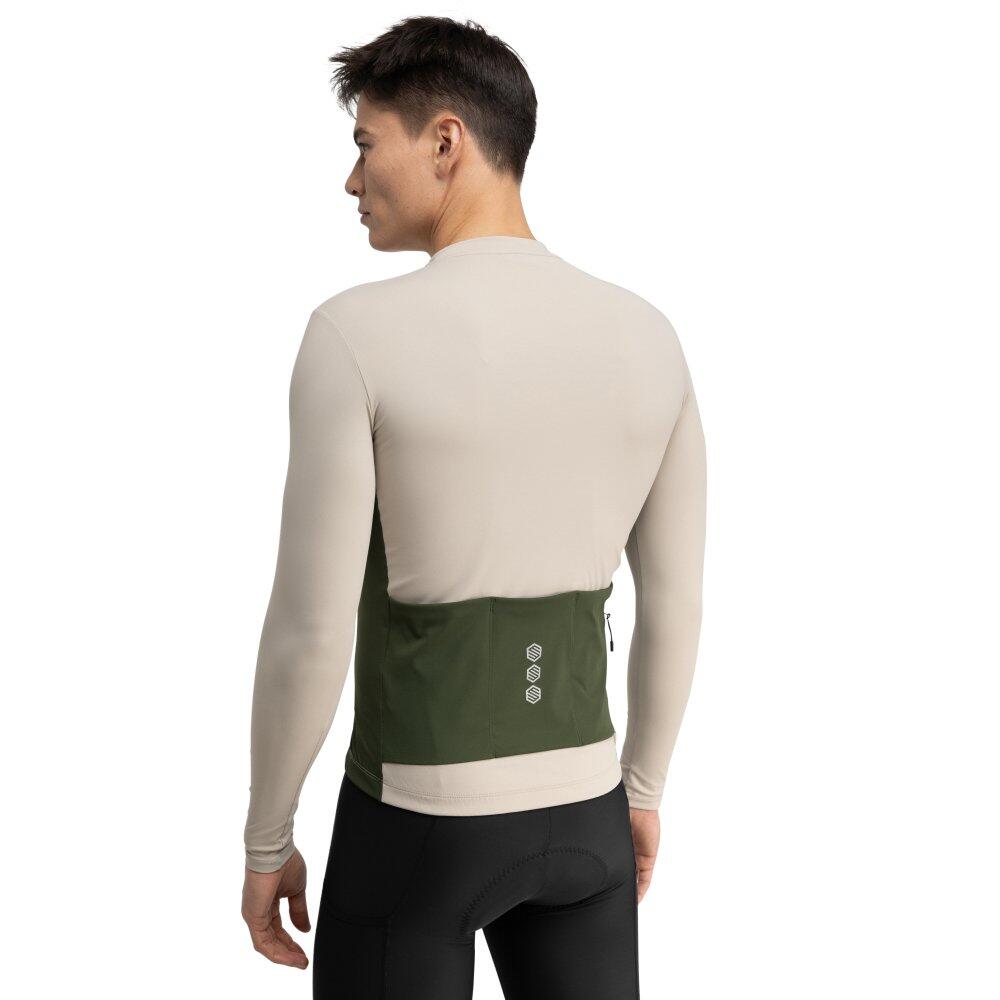 Heren Fietsen gravel wielershirt lange mouwen GM3 Dempster Beige 2/8