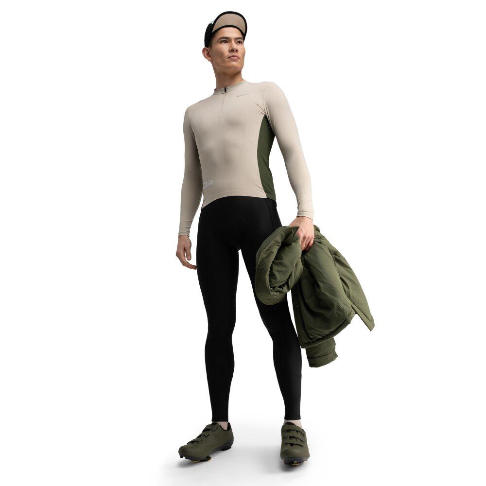Heren Fietsen gravel wielershirt lange mouwen GM3 Dempster Beige 3/8
