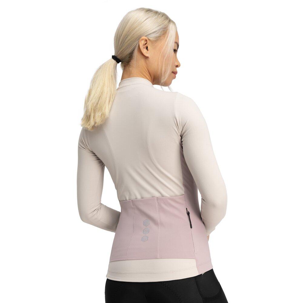 Maglia ciclismo gravel GM3 Camino donna beige manica lunga 2/8