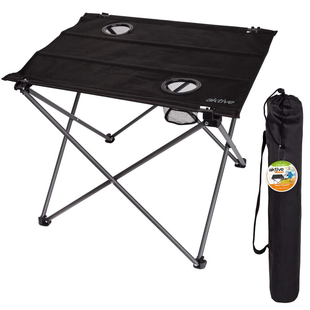 Aktive - Aktive - Table Pliante Ultra Légère, Table De Camping 61x50x51 Cm - Table De Biwy - Noir - Taille Unique - Decathlon