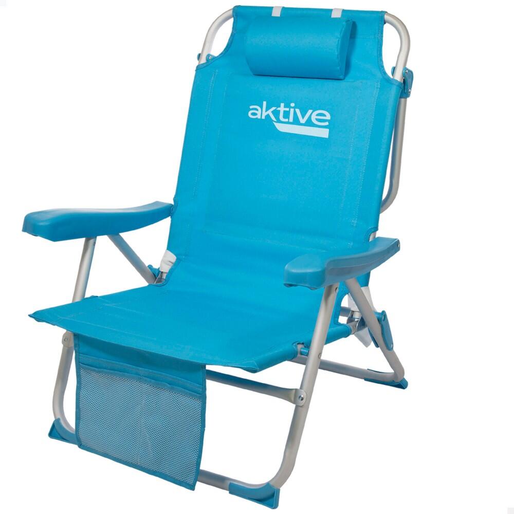 AKTIVE - Chaise Pliante Sac à Dos avec Poignée, Coussin, Sac et Poche 1/7