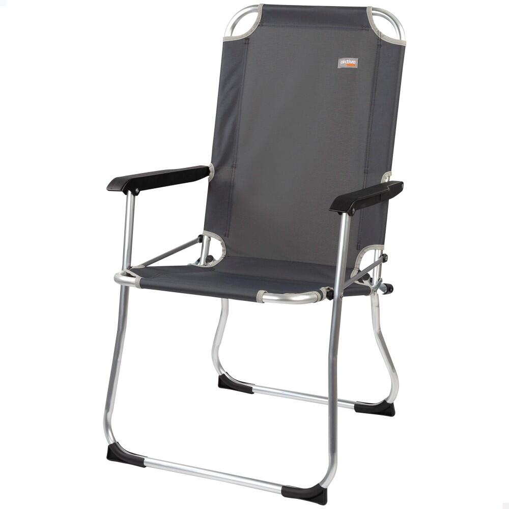 Aktive - Chaise Pliante Fixe En Aluminium Aktive Camping - Siège Pliant - Noir - Taille Unique - Decathlon