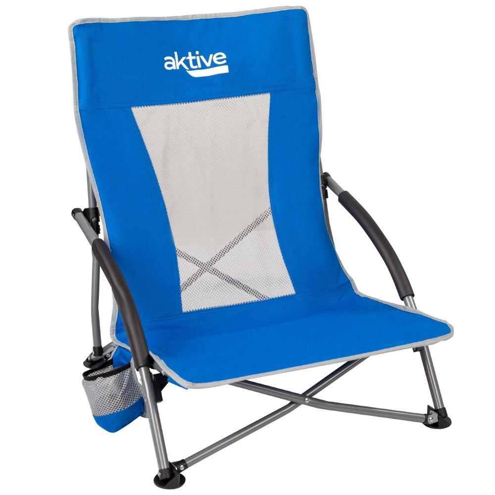 AKTIVE Silla plegable de tela para playa Aktive