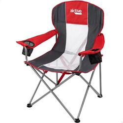 AKTIVE - Chaise de Camping XL avec Porte-Gobelet