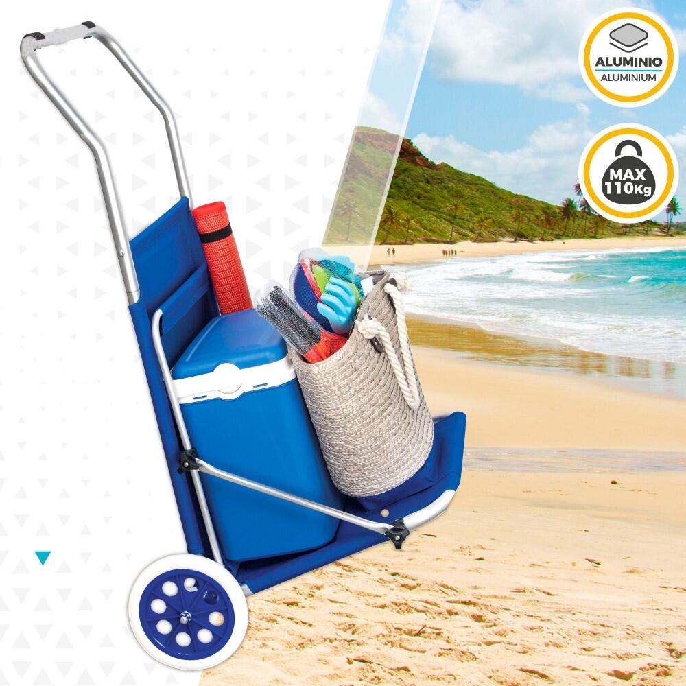 Tumbona carrito de playa plegable 2 en 1 Aktive Beach 2/7