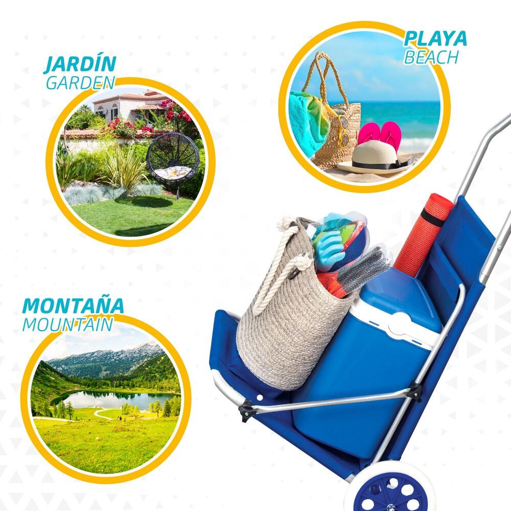 Tumbona carrito de playa plegable 2 en 1 Aktive Beach 5/7