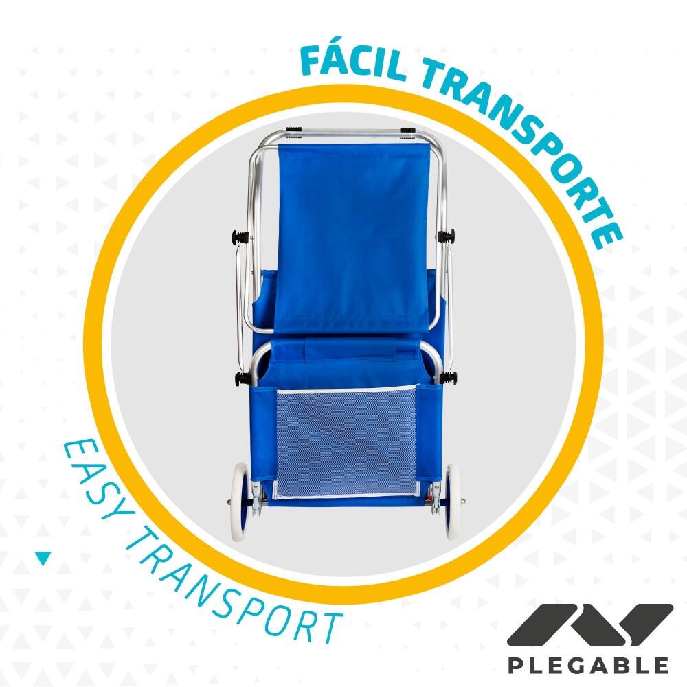 Tumbona carrito de playa plegable 2 en 1 Aktive Beach 4/7