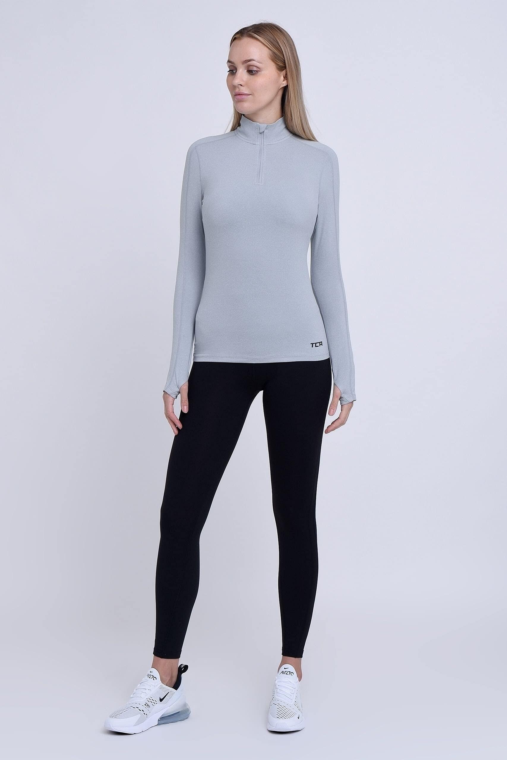 Women's All Season Long Sleeve Running Top - Cool Grey Heather 5/6