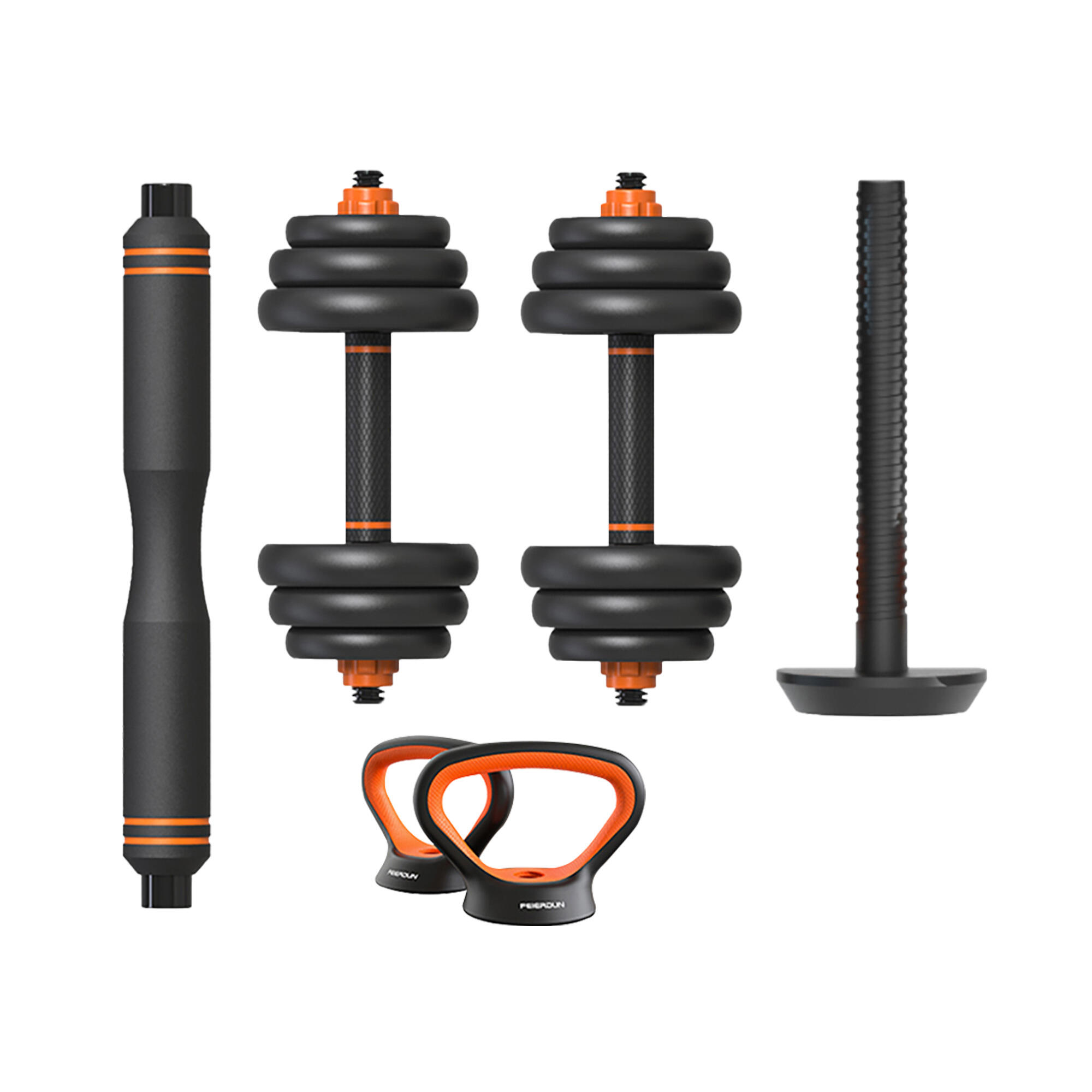 Conjunto de pesos Xiaomi 20KG: Halteres + Pesos + Kettlebell