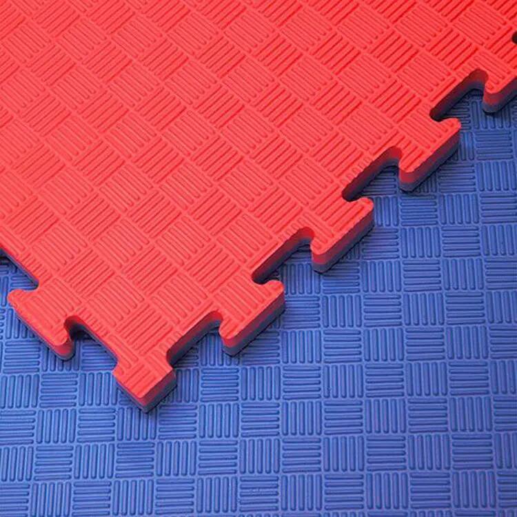 SET 10 unités de puzzle Tatami professionnel 100x100x3 cm Bleu et Rouge 2/7