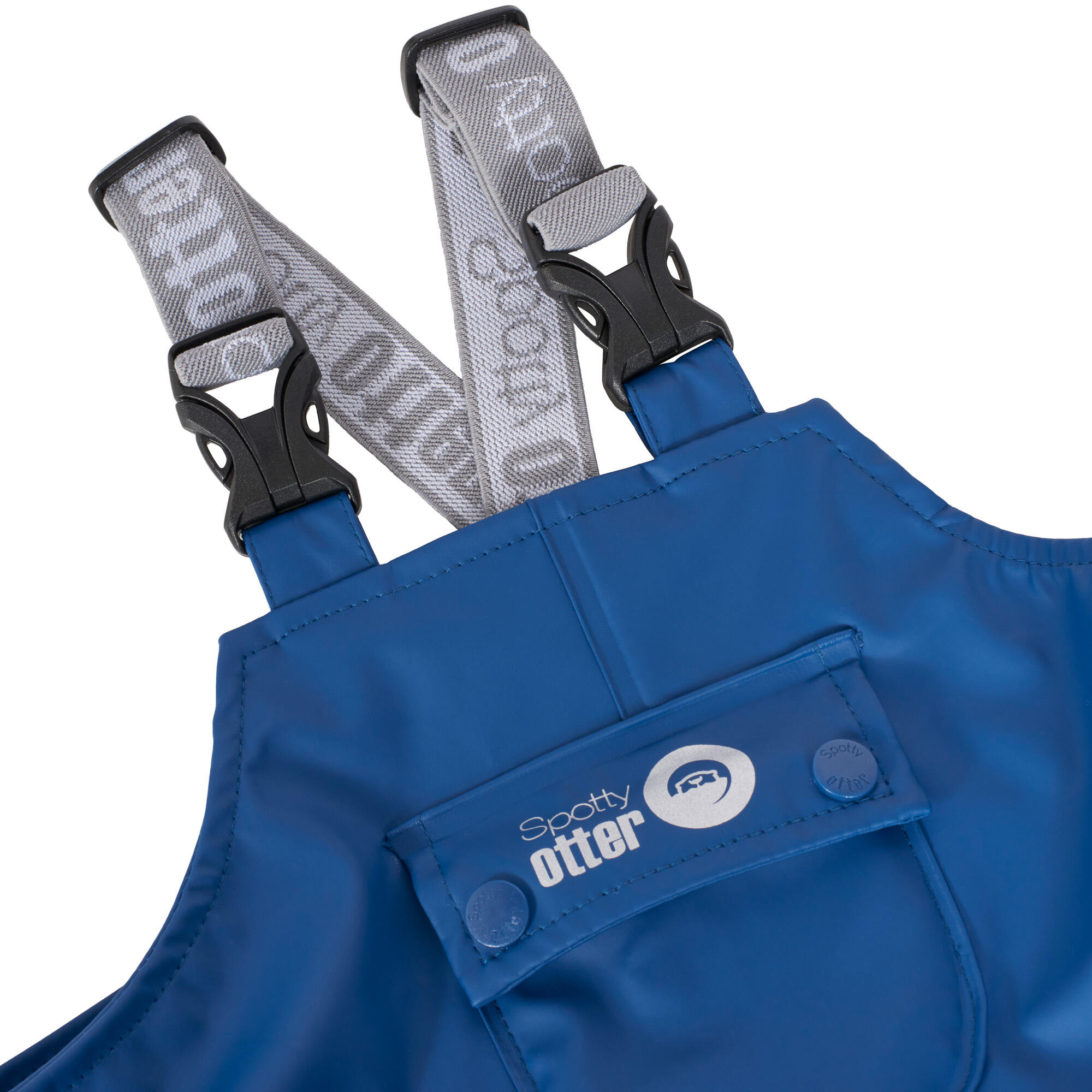 Spotty Otter Forest Leader Insulated PU Dungarees Navy 3/7