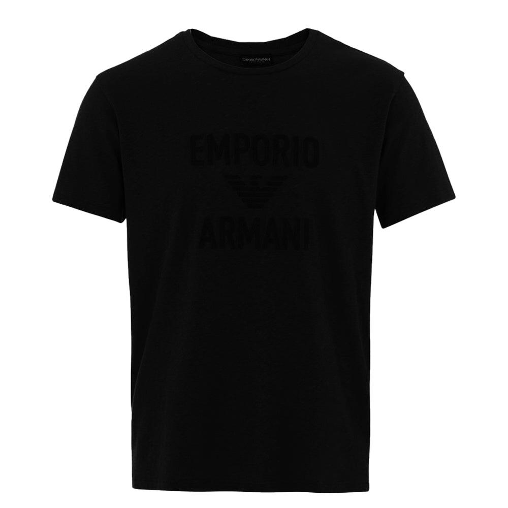Beach Woven Logo T-Shirt Black 1/2