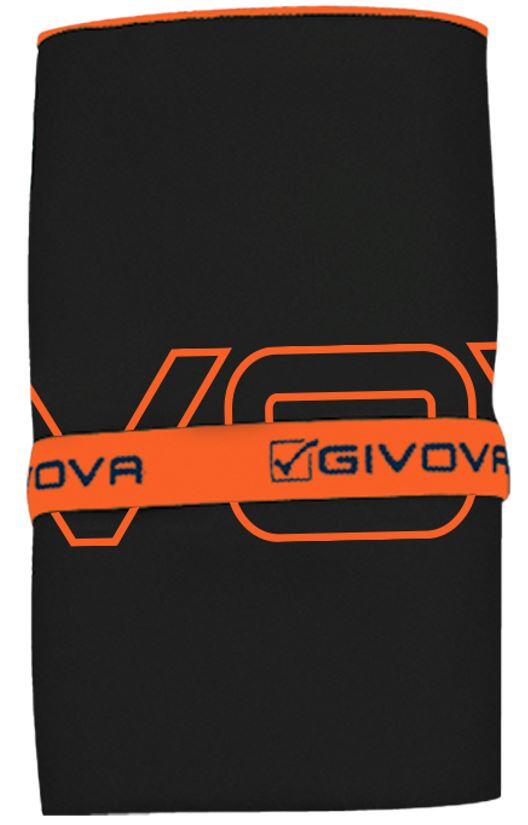 GIVOVA Givova Handdoek Zwart-Oranje - Sneldrogend Microvezel