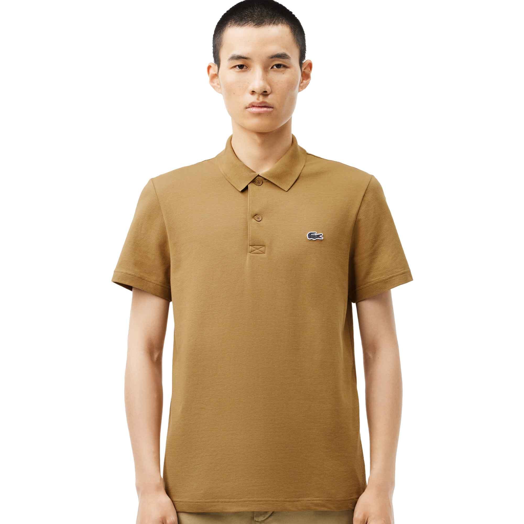 Regular Fit Cotton Blend Polo Shirt Brown 2/4
