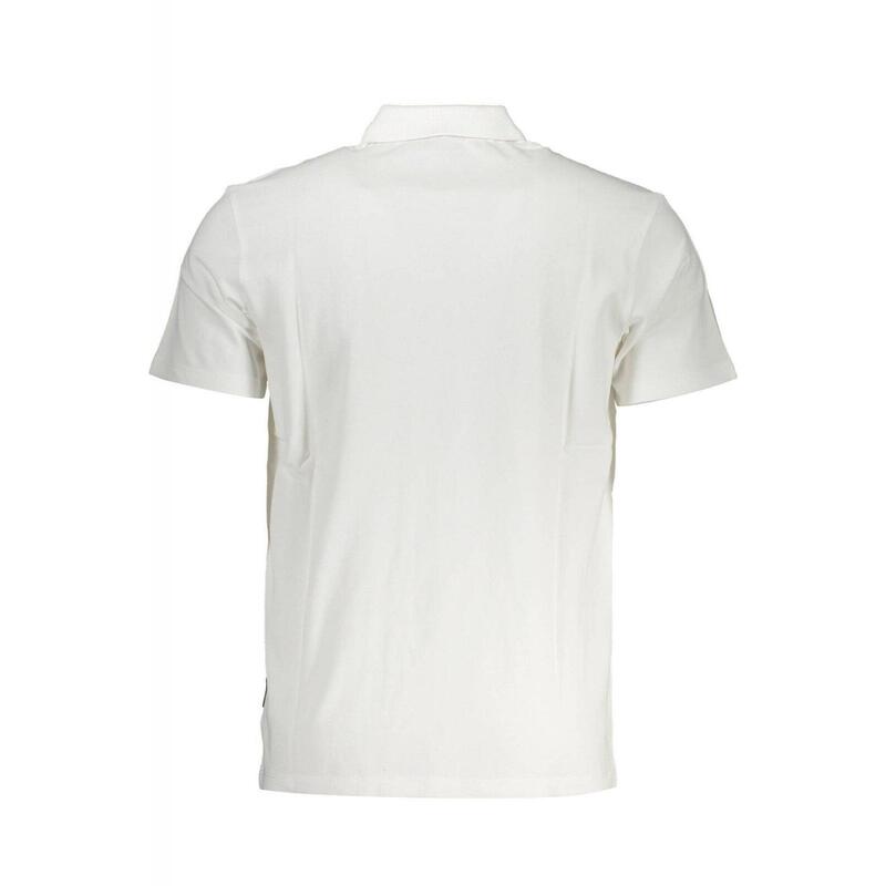 Tricou polo barbati din bumbac cu logo alb