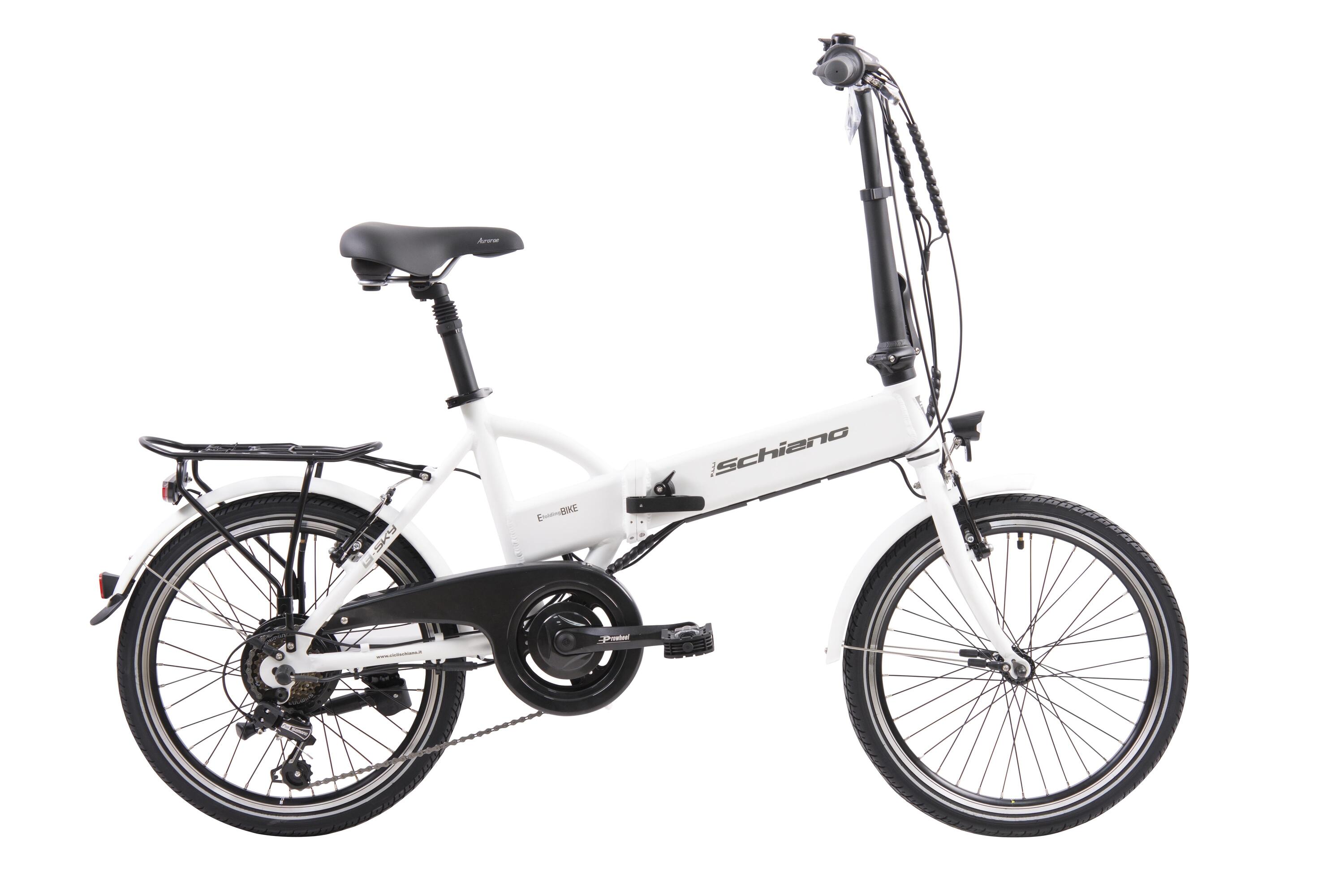 F.LLI SCHIANO E-Sky 20" E-Bike Pieghevole per Adulti, telaio in alluminio, forcella rigida