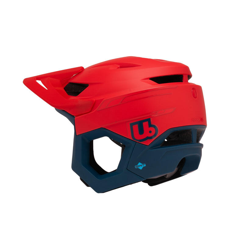 Capacete URGE BP Rascas - Vermelho Neon Rush/Azul - Tamanho P/M 4/7